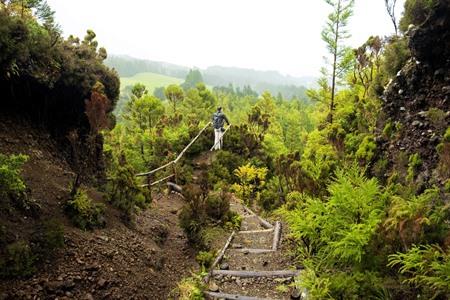 Hiken in het Serrata nature reserve, Terceira