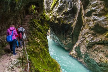 Tolmin kloof in Slovenië - Tolmin Gorge