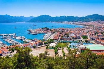 Uitzicht op de haven van Marmaris, Turkse Riviera